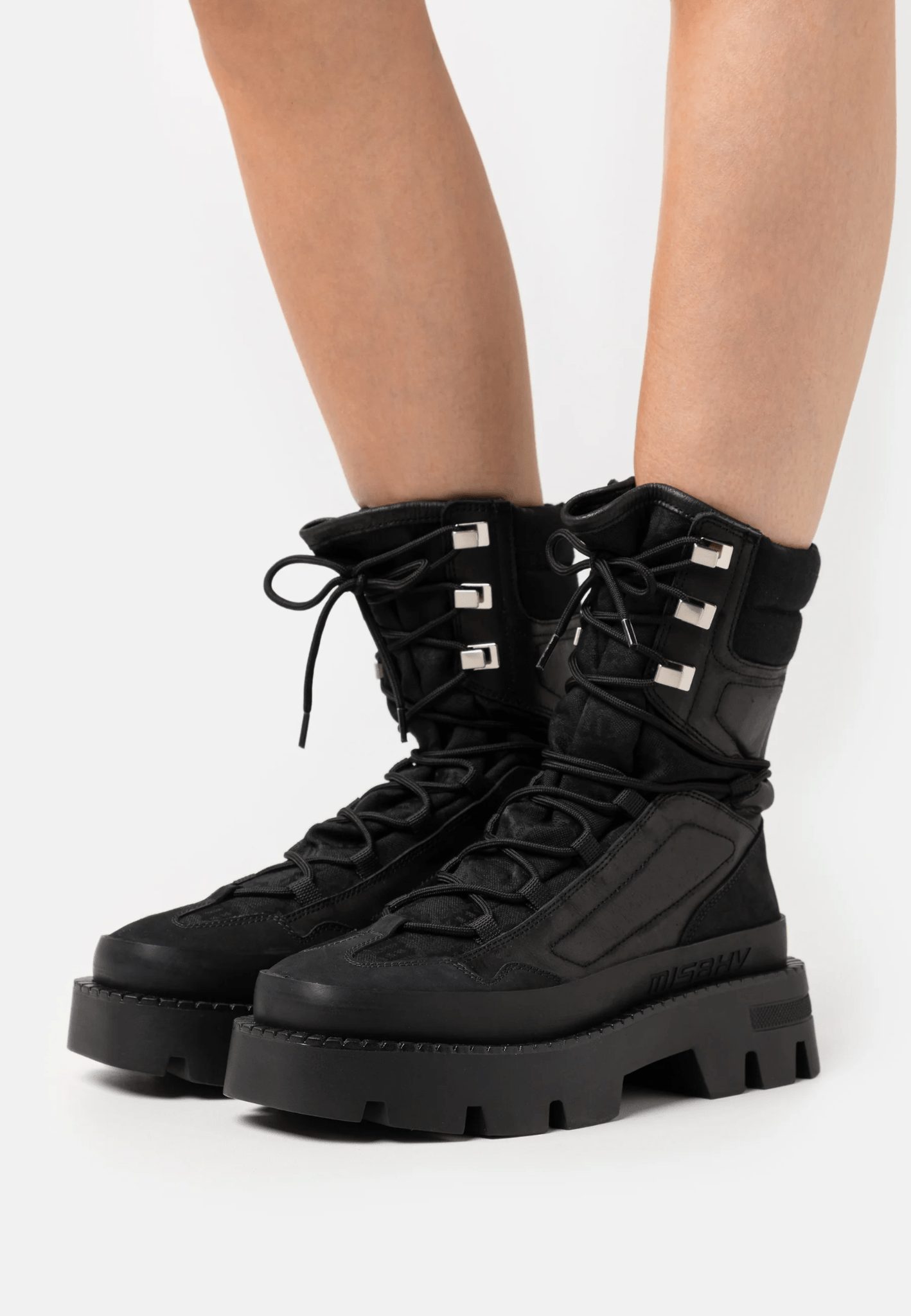 Giày MSIBHV The Ibiza Boot Monogram Black 3121BM643 - Ảnh 4