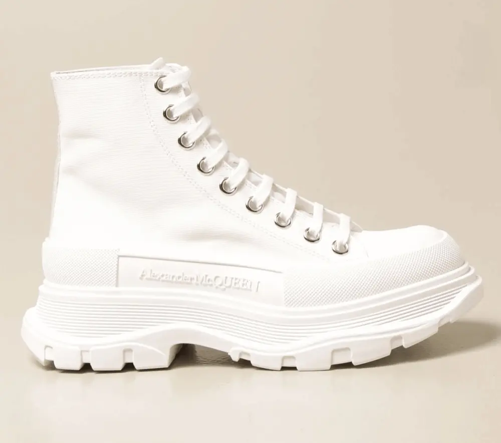 Giày Alexander McQueen Wmns Tread Slick Boots 'White' 611706-W4L32-9000 - Ảnh 3