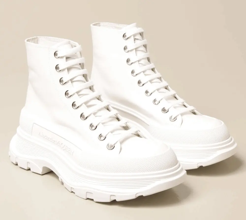 Giày Alexander McQueen Wmns Tread Slick Boots 'White' 611706-W4L32-9000 - Ảnh 4