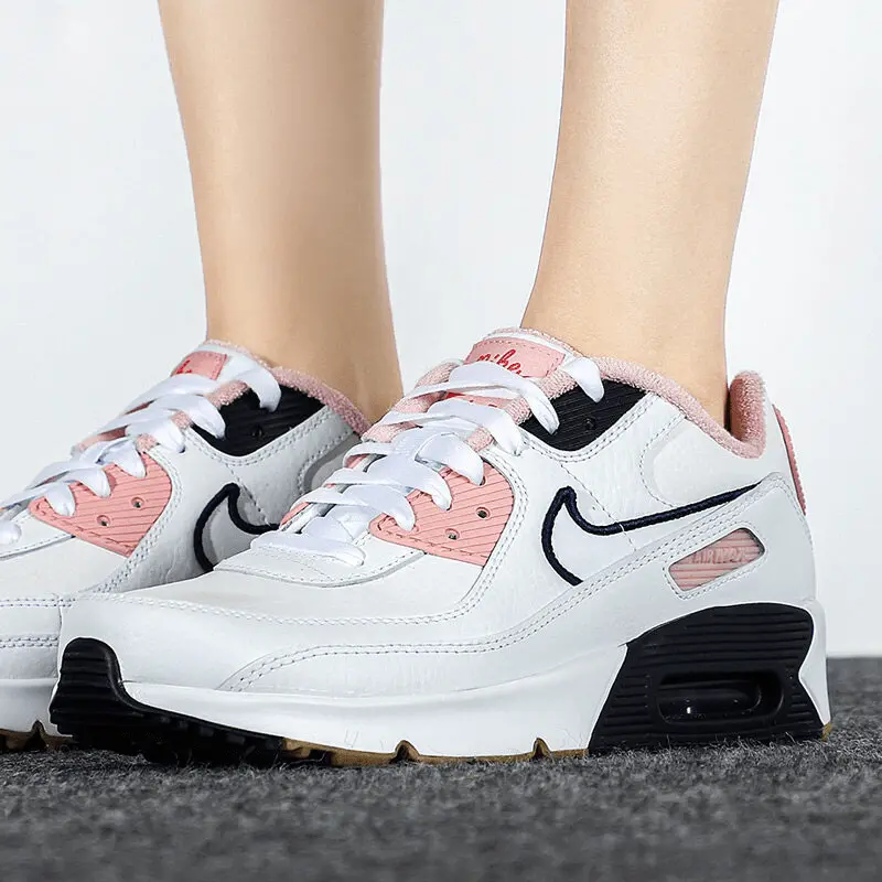 Alternative view of Giày Nike Air Max 90 LTR SE Older Kids' Shoes 'White Pink Glaze' DB0472-100