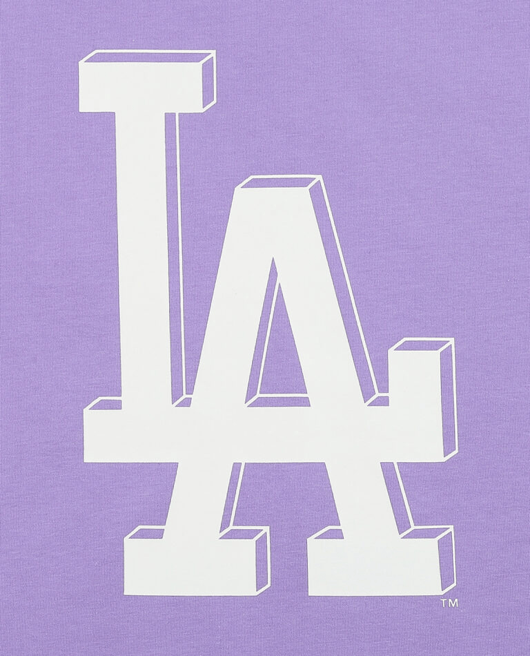 Áo MLB Logo LA Season 2021 Purple 31TS03131-07V - Ảnh 2