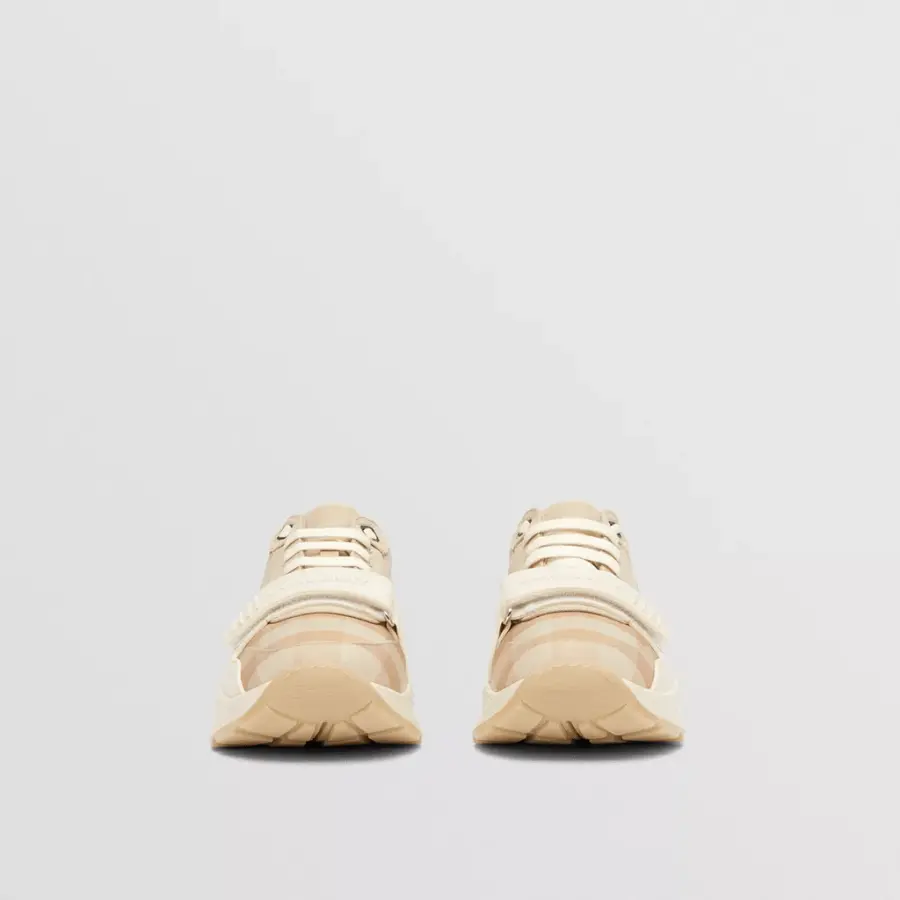 Giày Burberry Check Cotton Sneakers 'Soft Fawn' 80539911 - Ảnh 4
