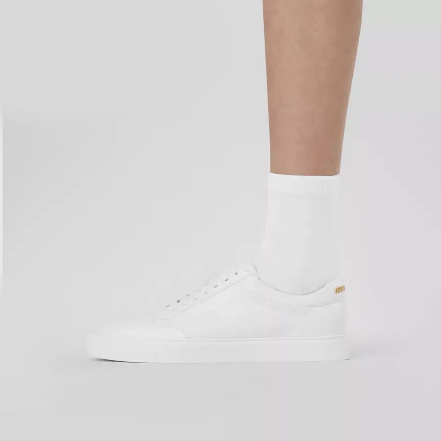 Alternative view of Giày Burberry Logo Detail Leather 'White' 80432101