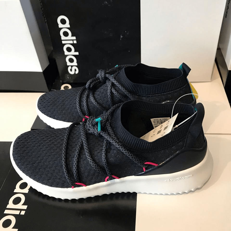 Giày Adidas Wmns Ultimamotion Navy White Aqua Pink Running Shoes B96471 - Ảnh 6