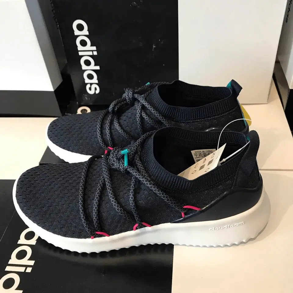 Giày Adidas Wmns Ultimamotion Navy White Aqua Pink Running Shoes B96471 - Ảnh 6