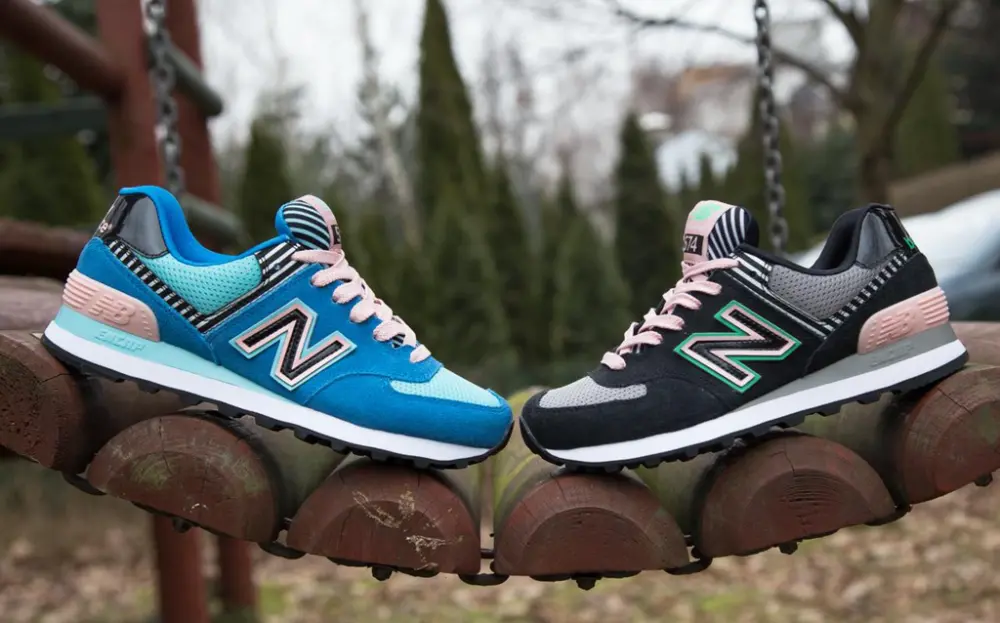 Giày New Balance 574 Classics Traditionnels Blue WL574BFL - Ảnh 3