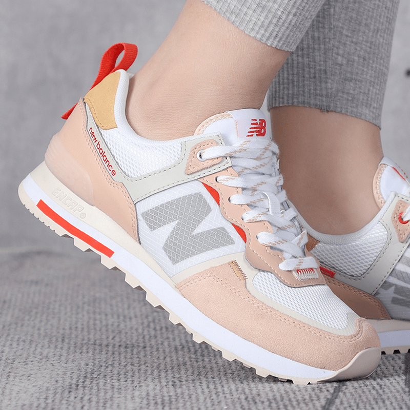 Giày New Balance Wmns 574 Lifestyle Pink White WL574ISE - Ảnh 5