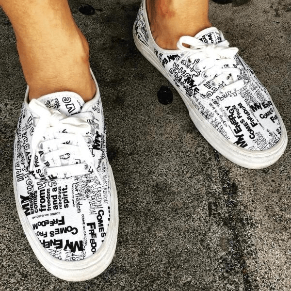 Giày Vans Comme des Garçons x OG Authentic LX 'Graffiti' VN0A4BV92GX - Ảnh 5