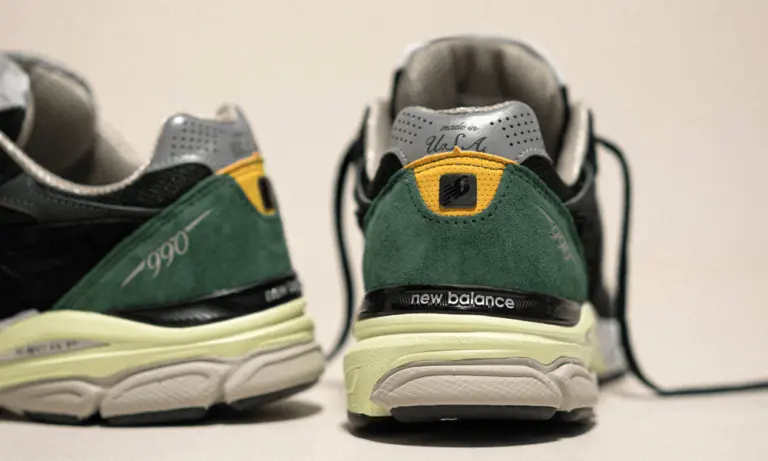 Giày New Balance 990v3 Black Green Yellow M990CP3 - Ảnh 5