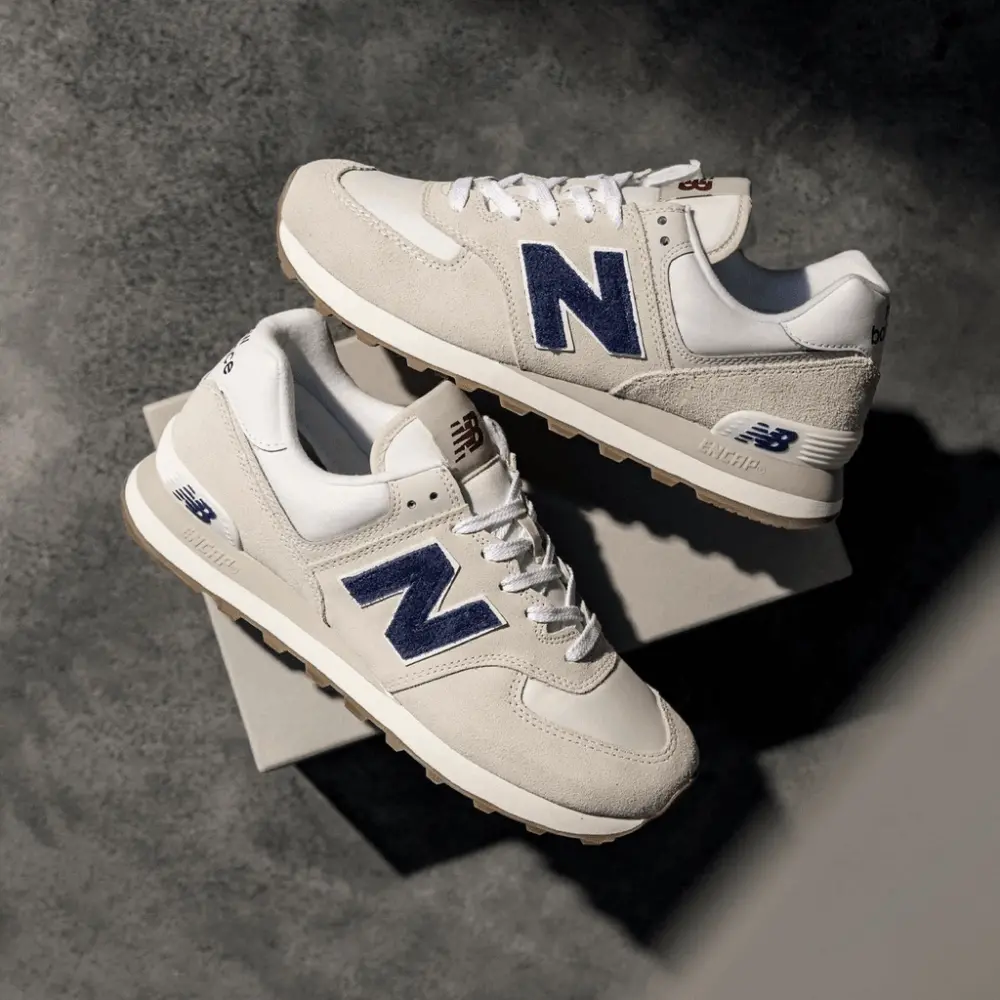 Giày New Balance 574 Running 'Beige Navy' ML574SCD - Ảnh 7