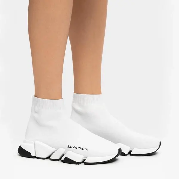 Giày Balenciaga Speed 2.0 White Black 617239W2DB29014 - Ảnh 4