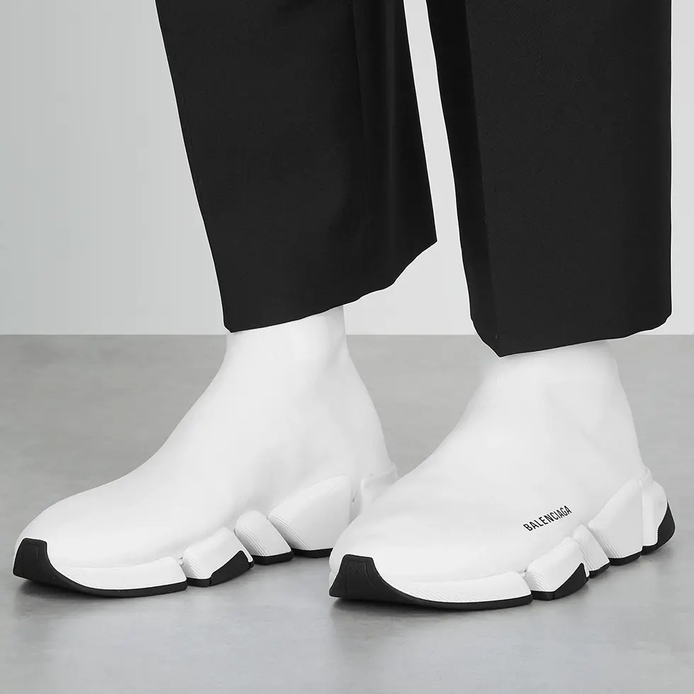 Alternative view of Giày Balenciaga Speed 2.0 White Black 617239W2DB29014