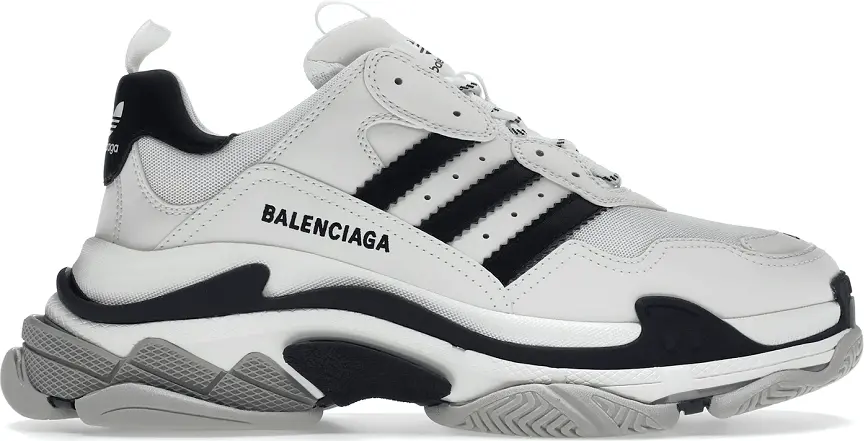 Giày Balenciaga x Adidas Triple S 'White Black' 710021W2ZB19112