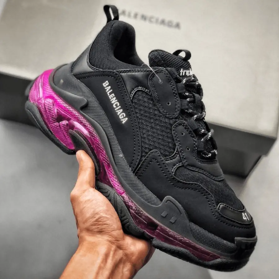 Giày Balenciaga Triple S 'Black Pink Neon' 541624-W2FR1-1053 - Ảnh 3