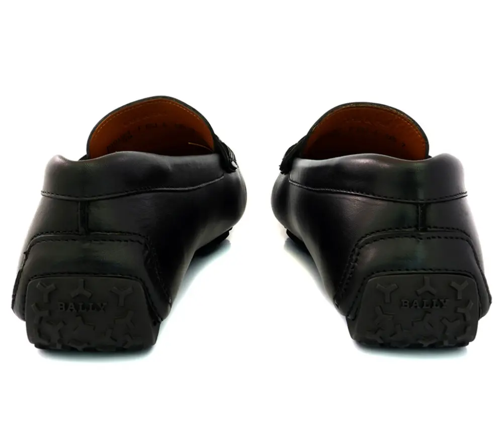 Giày Bally Leather Driver Piquet Loafers 'Black' 6221289 - Ảnh 3