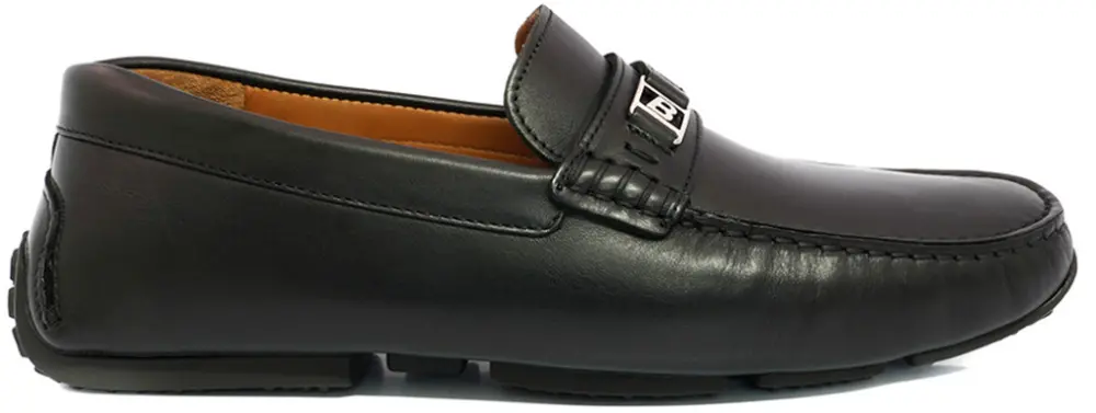 Giày Bally Leather Driver Piquet Loafers 'Black' 6221289