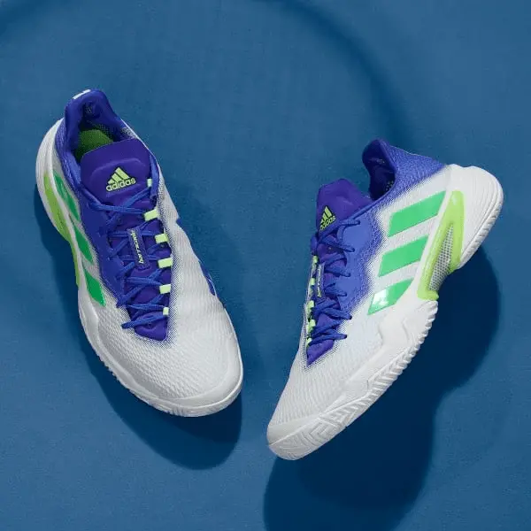 Giày Adidas Barricade 'Neon White Blue' FZ1827 - Ảnh 3