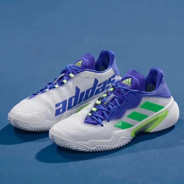 Alternative view of Giày Adidas Barricade 'Neon White Blue' FZ1827