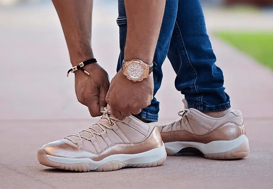 Giày Nike Wmns Air Jordan 11 Low 'Rose Gold' AH7860-105 - Ảnh 3