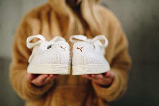 Giày Puma Basket Heart Teddy 'Whisper White' 367030-01 - Ảnh 5