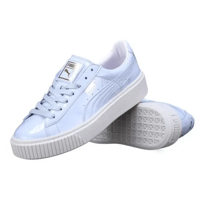 Alternative view of Giày Puma Basket Platform Patent Halogen Blue 363314-01
