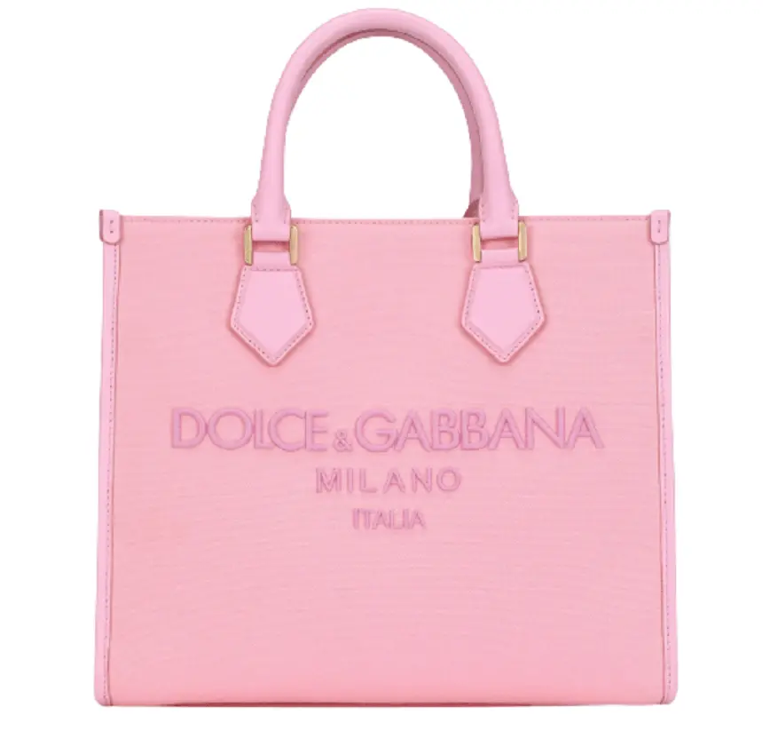Túi Dolce & Gabbana Canvas Shopper With Embroidered Logo 'Pink' BB2012AY4058I439