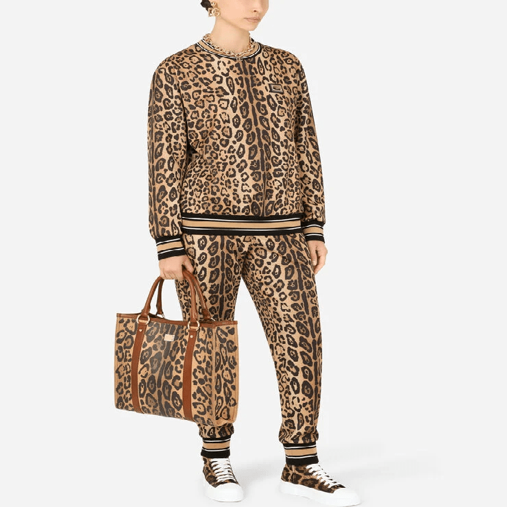 Túi Dolce & Gabbana Crespo Shopper 'Leopard Print' BB2307AW384HYNBM - Ảnh 2