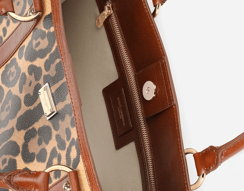Túi Dolce & Gabbana Crespo Shopper 'Leopard Print' BB2307AW384HYNBM - Ảnh 5