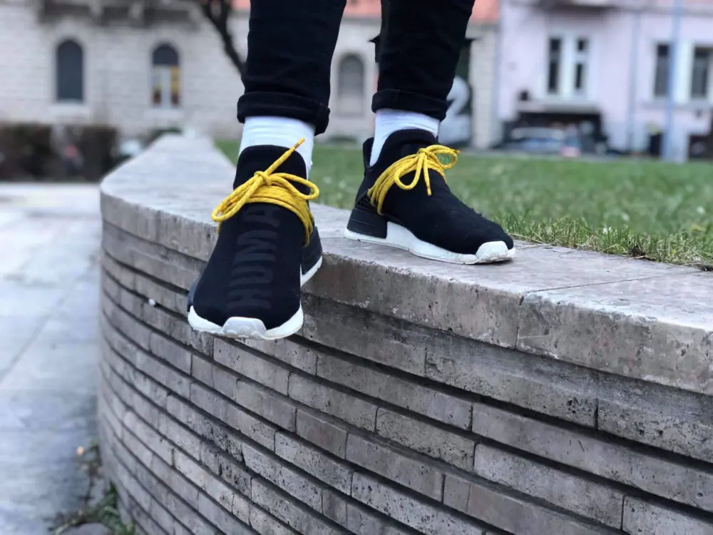 Alternative view of Giày Adidas NMD HU Pharrell Human 'Species Black' BB3068