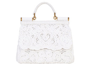 Túi Dolce & Gabbana Medium Cordonetto Lace Sicily Bag 'White' BB6002AW71780001