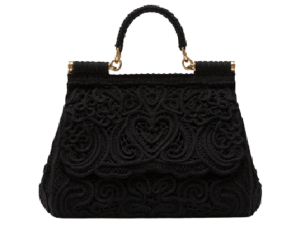 Túi Dolce & Gabbana Medium Cordonetto Lace Sicily Bag 'Black' BB6002AW71780999