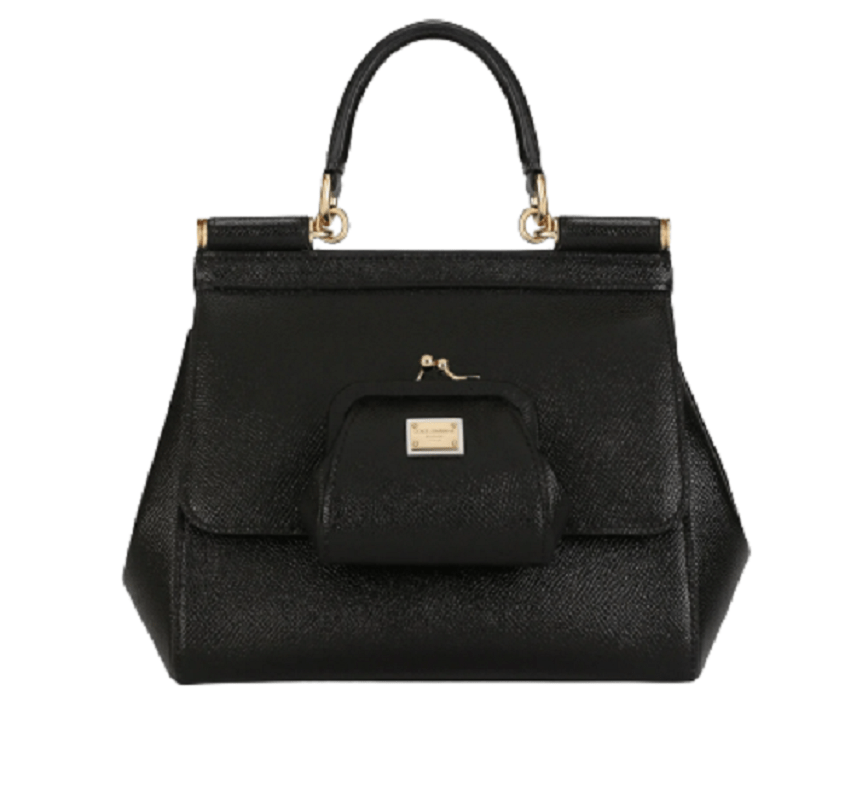 Túi Dolce & Gabbana Small Calf Skin Sicily Bag 'Black' BB6003A100380999