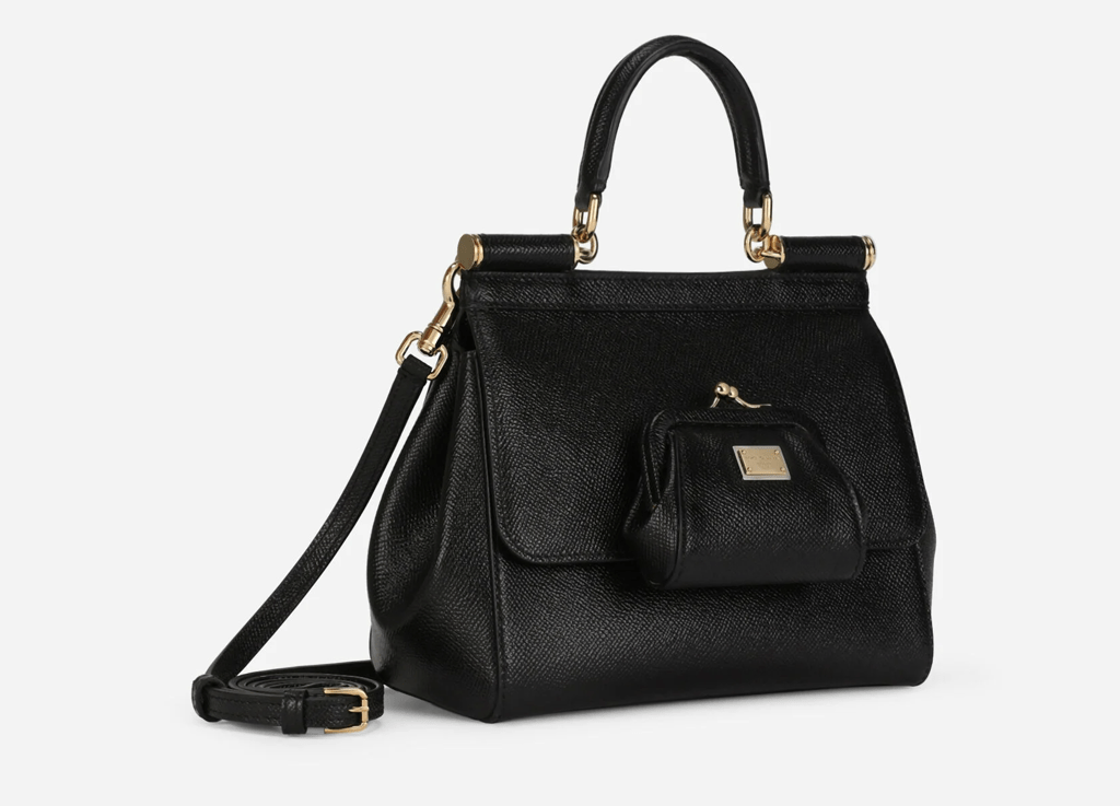 Túi Dolce & Gabbana Small Calf Skin Sicily Bag 'Black' BB6003A100380999 - Ảnh 3