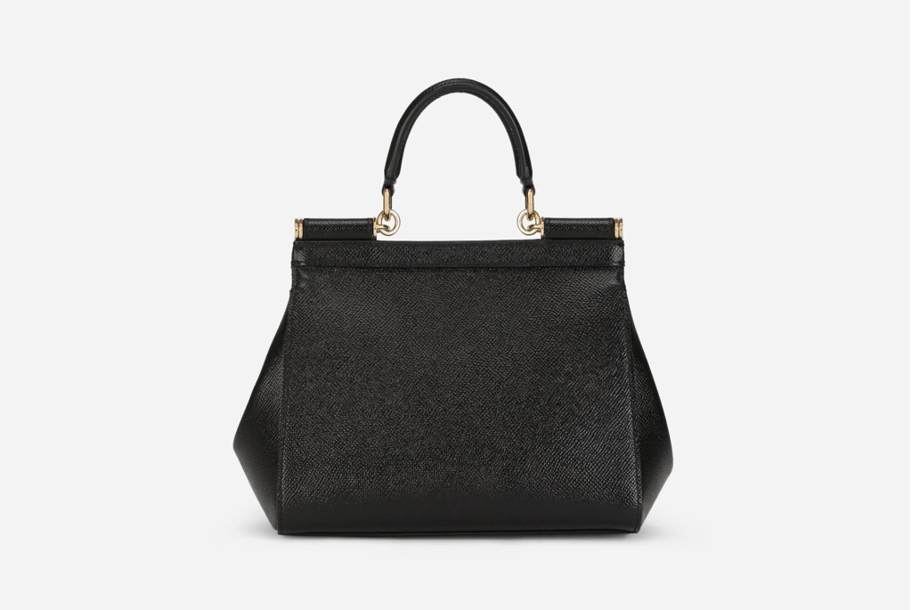 Túi Dolce & Gabbana Small Calf Skin Sicily Bag 'Black' BB6003A100380999 - Ảnh 4