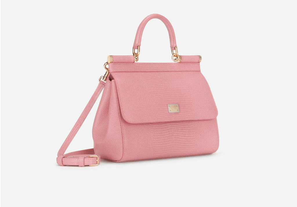 Túi Dolce & Gabbana Small Sicily Bag In Dauphine Calfskin 'Pink' BB6003A109587414 - Ảnh 3