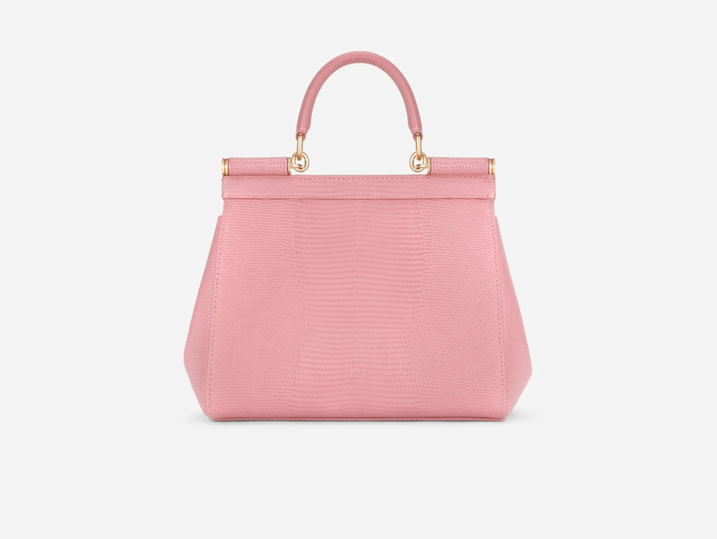 Túi Dolce & Gabbana Small Sicily Bag In Dauphine Calfskin 'Pink' BB6003A109587414 - Ảnh 4