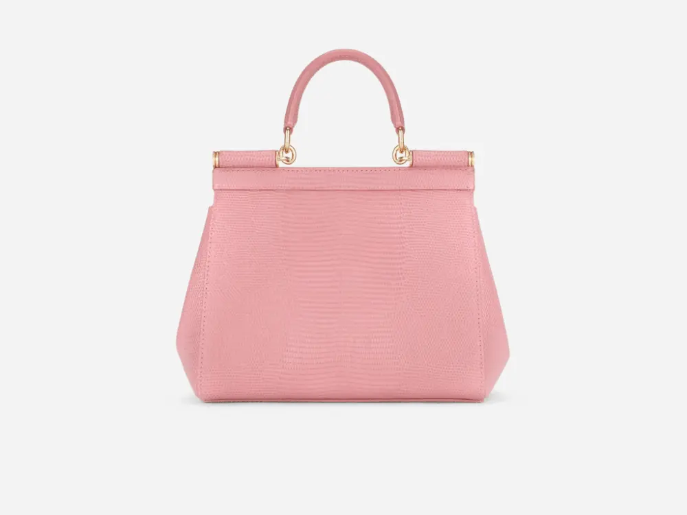 Túi Dolce & Gabbana Small Sicily Bag In Dauphine Calfskin 'Pink' BB6003A109587414 - Ảnh 4