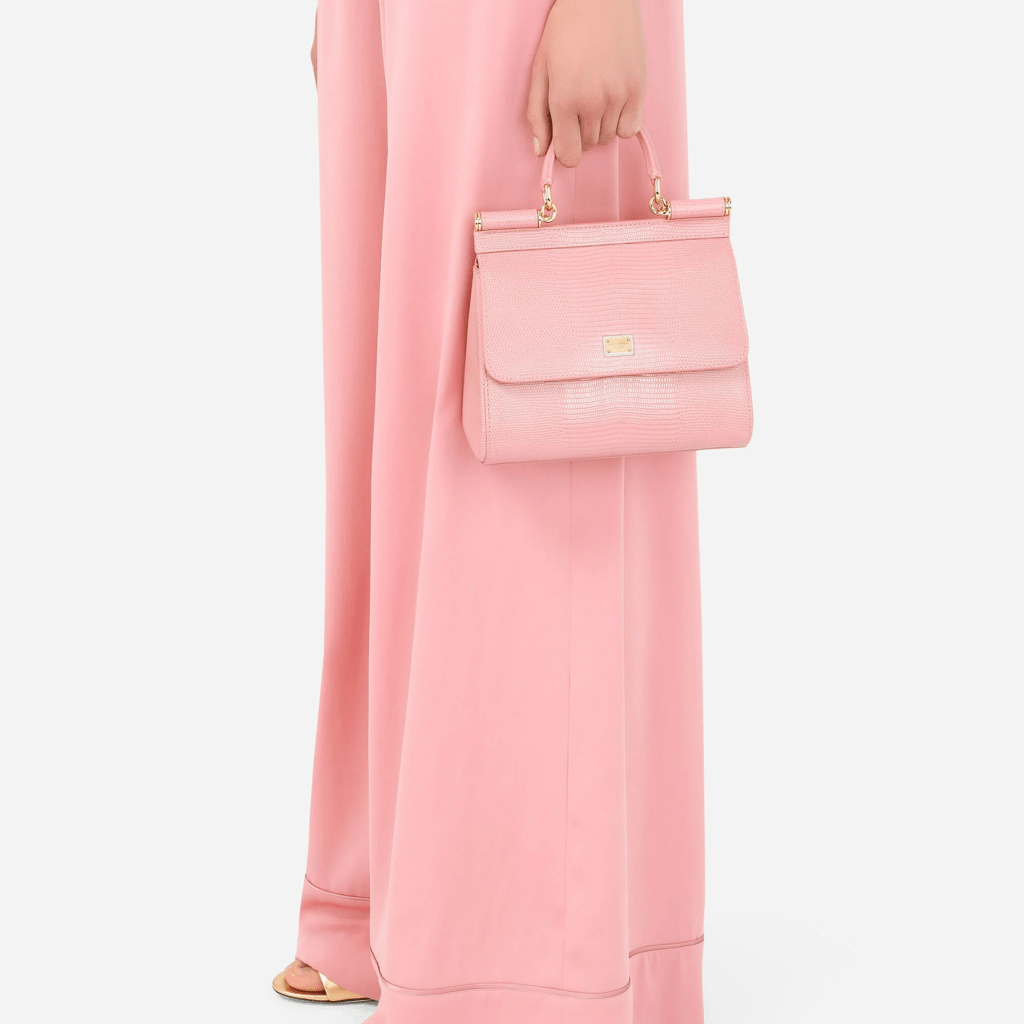 Túi Dolce & Gabbana Small Sicily Bag In Dauphine Calfskin 'Pink' BB6003A109587414 - Ảnh 2