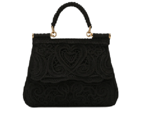 Túi Dolce & Gabbana Small Cordonetto Lace Sicily Bag 'Black' BB6003AW71780999