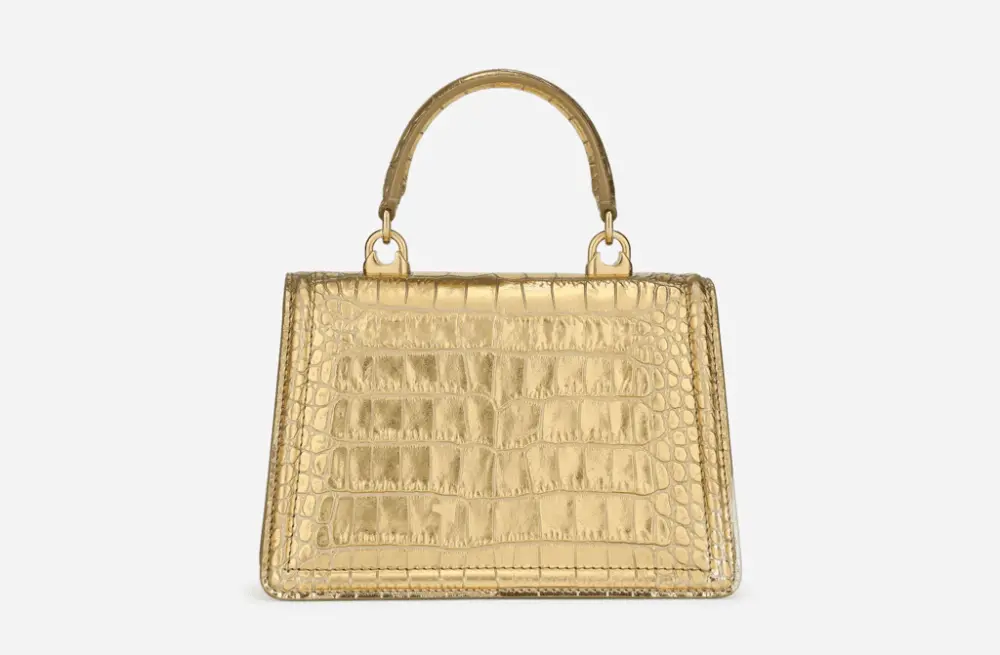 Túi Dolce & Gabbana Crocodile Print 'Gold' BB6711AQ6008H962 - Ảnh 4