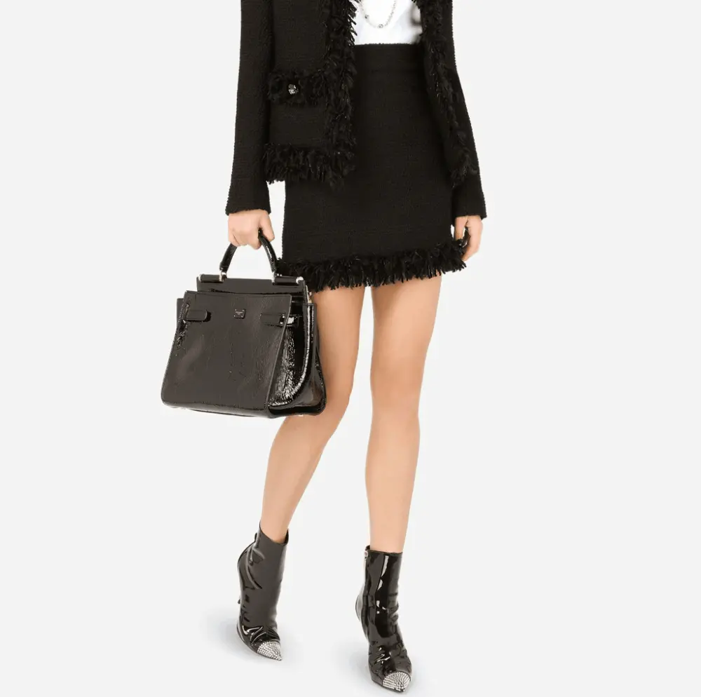 Alternative view of Túi Dolce & Gabbana Sicily 62 Leather 'Black' BB6891AY01980999