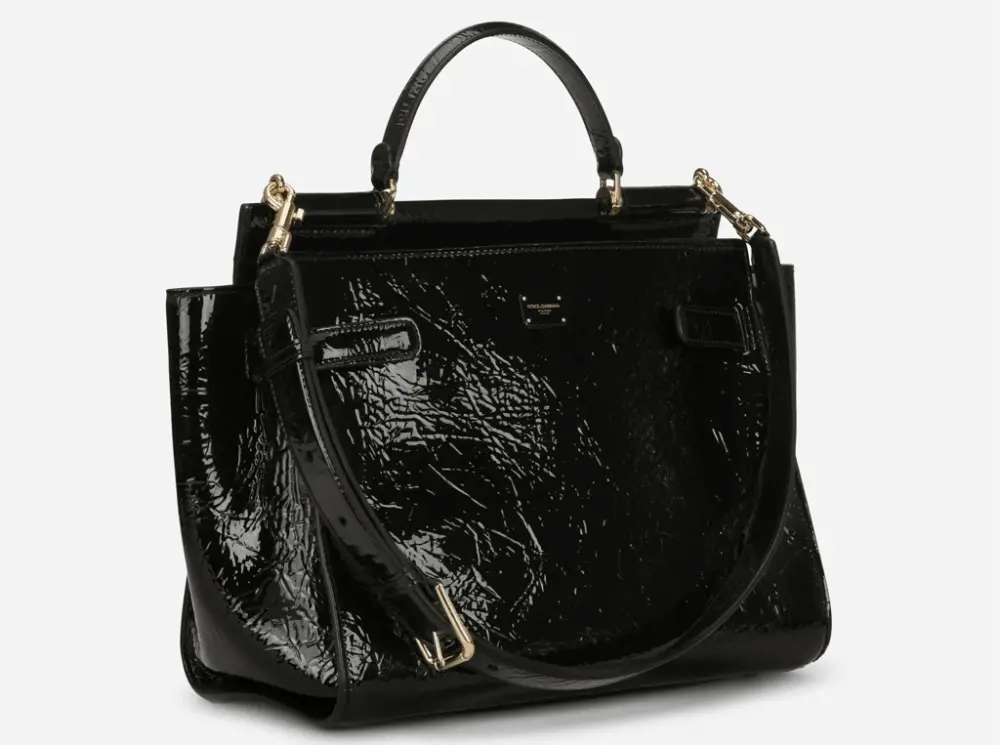 Túi Dolce & Gabbana Sicily 62 Leather 'Black' BB6891AY01980999 - Ảnh 3