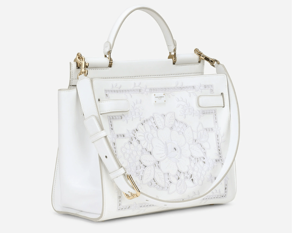 Túi Dolce & Gabbana Sicily 62 Calfskin 'White' BB6891AY20689642 - Ảnh 3