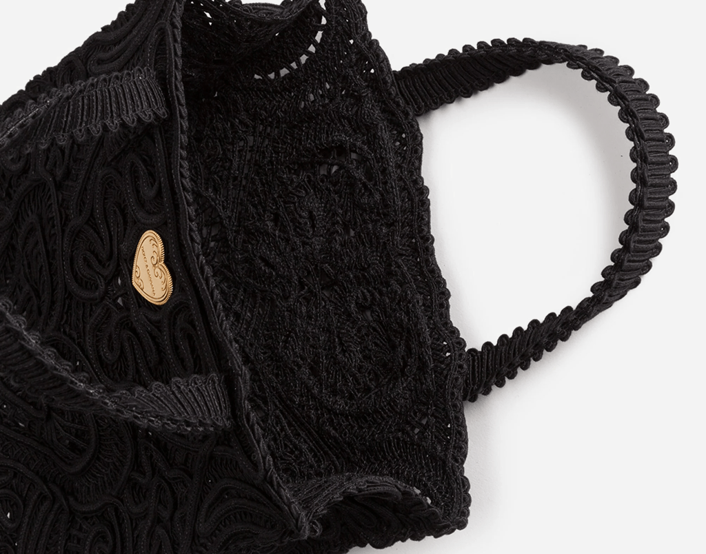 Túi Dolce & Gabbana Small Cordonetto Lace Shopper 'Black' BB6926AW71780999 - Ảnh 4