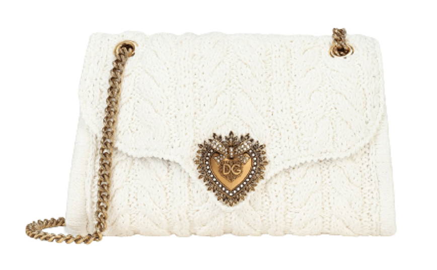 Túi Dolce & Gabbana Large Knit Devotion Shoulder Bag 'White' BB6949AQ14980001