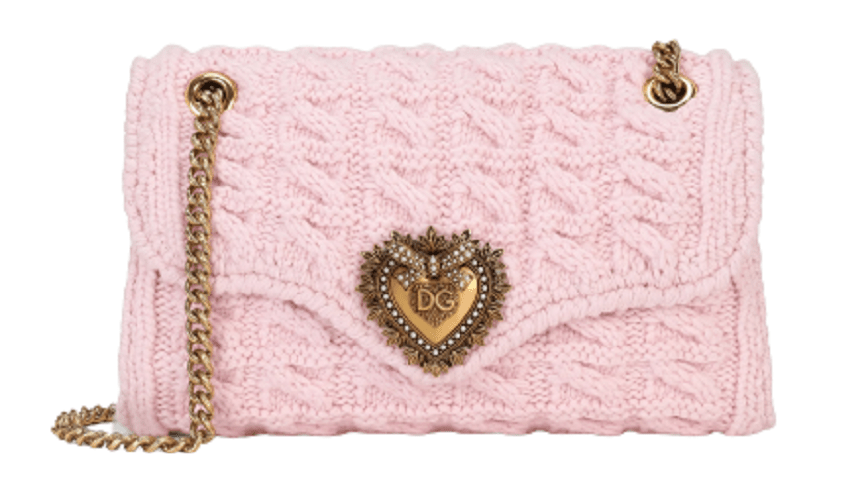 Túi Dolce & Gabbana Large Knit Devotion Shoulder Bag 'Pink' BB6949AQ44080470