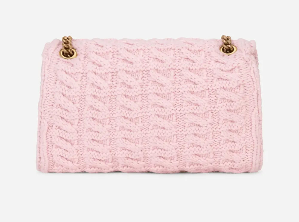 Túi Dolce & Gabbana Large Knit Devotion Shoulder Bag 'Pink' BB6949AQ44080470 - Ảnh 4