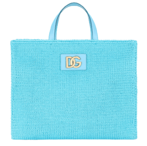 Túi Dolce & Gabbana Knit Large Beatrice Shopper Azure BB6953AQ42780603