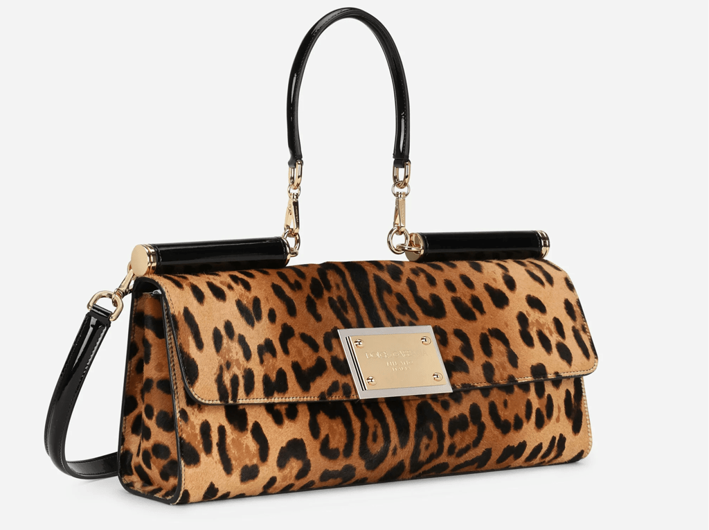 Túi Dolce & Gabbana 90es Sicily Bag In 'Leopard-Print Pony Hair' BB7007AQ291HAALM - Ảnh 3