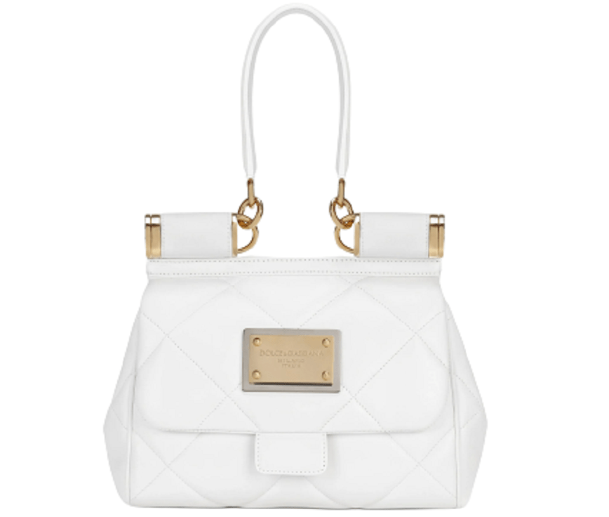 Túi Dolce & Gabbana Medium 90s Sicily Bag In Quilted Aria Calfskin 'White' BB7018AW59180002